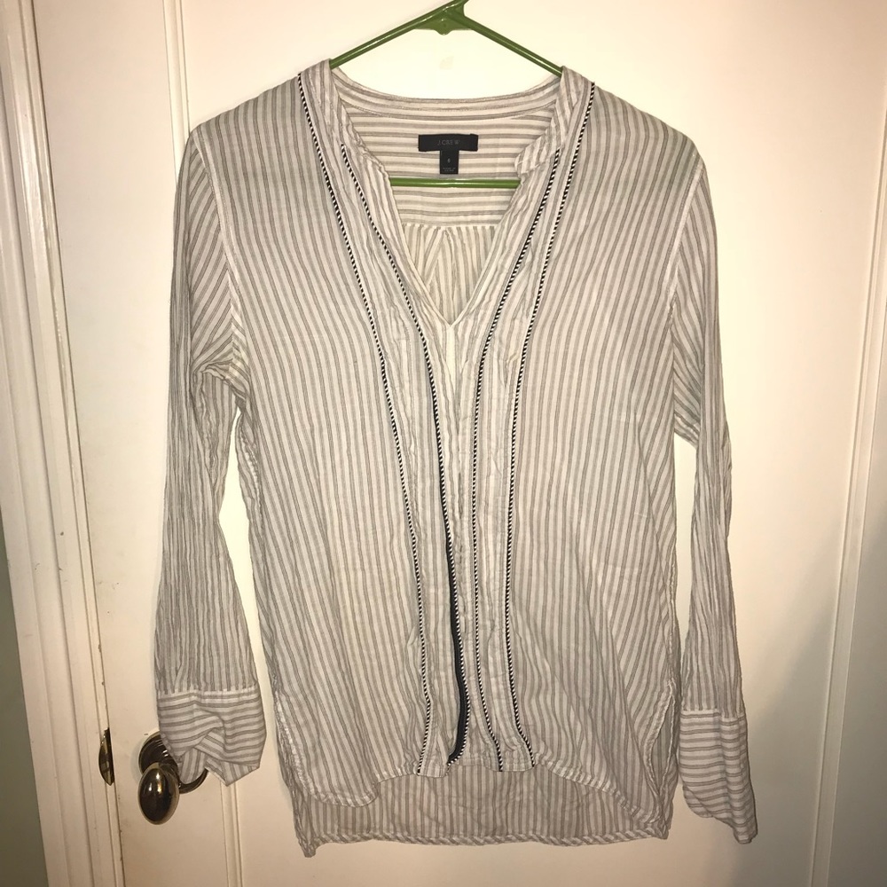 J Crew Striped Tunic Shirt